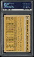 1963 Topps #337 Team Card Los Angeles Dodgers PSA 7oc Near Mint