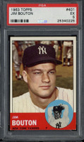 1963 Topps #401 Jim Bouton Yankees PSA 5 EX