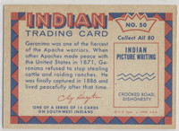 1959 FLEER INDIAN'S #50 GERONIMO   #*sku37218