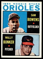 1964 Topps #201 Sam Bowens/Wally Bunker Orioles Rookies Ex-Mint RC Rookie  ID: 523844