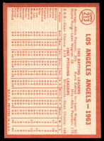 1964 Topps #213 Angels Team Ex-Mint  ID: 523852