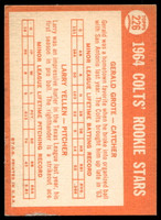 1964 Topps #226 Jerry Grote/Larry Yellen Colts Rookies Very Good RC Rookie 