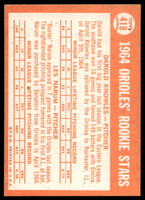 1964 Topps #418 Darold Knowles/Buster Narum Orioles Rookies Near Mint RC Rookie  ID: 523990
