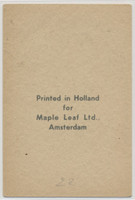 circ. 1950's Maple Leaf (Holland) Film Stars #22 Frank Sinatra  #*sku37314
