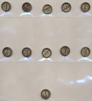 1900'S AMERICAN PEPSIN GUM PINBACKS OF ALL NATIONS  FLAGS (Lot of 11 different)  #*sku37284