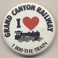 circ. 1980's Pinback Grand Canyon Railway Pin  #*sku37316