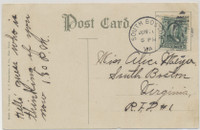circ. 1910's Used Post Card "Monitor and Merrimac/Virginia Sinking the Cumberland"  #*sku37291