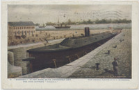 circ. 1910's Used Post Card "Merrimac in Dry Dock Being Converted into the Iron Battery Virginia"  #*sku37292