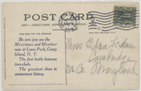 circ. 1910's Used Post Card "Merrimac in Dry Dock Being Converted into the Iron Battery Virginia"  #*sku37292