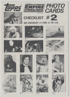 1980 Topps Giant Star Wars Empire Strikes Back Checklist #2 (5 by 7 Inches) Lot of 6  #*sku37320