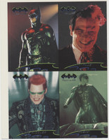 1995 Fleer DC Comics BATMAN FOREVER 4-Card Uncut Promo Sheet (5" x 7")  #*sku37366