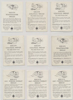 1929 D16 Krug's Bakery Birds Breeds Insert  Lot of 9  #*sku37397