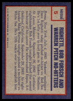 1984 Topps Nestle #5 Bob Forsch /Dave Righetti/Mike Warren Near Mint+  ID: 524085