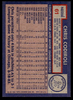 1984 Topps Nestle #61 Chris Codiroli Near Mint+ 
