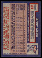 1984 Topps Nestle #84 Lenny Faedo Near Mint+ 