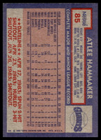 1984 Topps Nestle #85 Atlee Hammaker Near Mint+ 