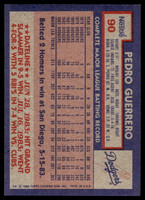 1984 Topps Nestle #90 Pedro Guerrero Near Mint+ 