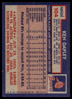 1984 Topps Nestle #104 Ken Dayley Near Mint+ 