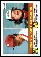 1984 Topps Nestle #135 John Denny/LaMarr Hoyt Near Mint+  ID: 524202