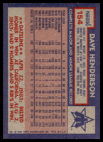 1984 Topps Nestle #154 Dave Henderson Near Mint+ 