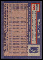 1984 Topps Nestle #155 Frank White Near Mint+ 