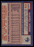 1984 Topps Nestle #173 Marvell Wynne Near Mint+ 