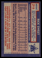1984 Topps Nestle #211 Rick Sweet Near Mint+ 