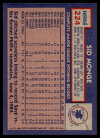 1984 Topps Nestle #224 Sid Monge Near Mint+ 