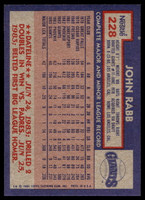 1984 Topps Nestle #228 John Rabb Near Mint+ 