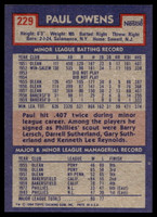 1984 Topps Nestle #229 Paul Owens Near Mint+ 