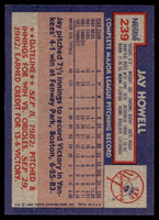 1984 Topps Nestle #239 Jay Howell Near Mint+ 