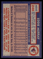 1984 Topps Nestle #240 Eddie Murray Near Mint+ 