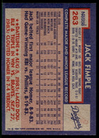 1984 Topps Nestle #263 Jack Fimple Near Mint+ 