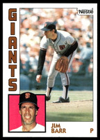 1984 Topps Nestle #282 Jim Barr Near Mint+ 