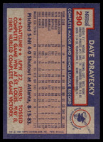 1984 Topps Nestle #290 Dave Dravecky Near Mint+ 