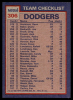 1984 Topps Nestle #306 Pedro Guerrero/Bob Welch Near Mint+ 