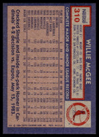 1984 Topps Nestle #310 Willie McGee Near Mint+ 