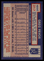 1984 Topps Nestle #317 Greg Pryor Near Mint+ 