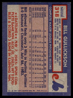 1984 Topps Nestle #318 Bill Gullickson Near Mint+ 