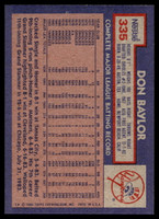 1984 Topps Nestle #335 Don Baylor Near Mint+ 