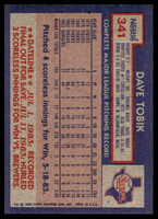 1984 Topps Nestle #341 Dave Tobik Near Mint+ 