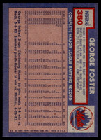 1984 Topps Nestle #350 George Foster Near Mint+ 