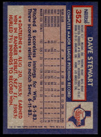 1984 Topps Nestle #352 Dave Stewart Near Mint+ 