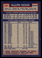 1984 Topps Nestle #381 Ralph Houk Near Mint+ 