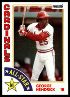1984 Topps Nestle #386 George Hendrick Near Mint+ 