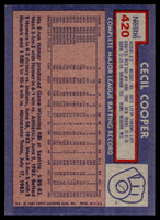 1984 Topps Nestle #420 Cecil Cooper Near Mint+ 