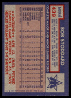 1984 Topps Nestle #439 Bob Stoddard Near Mint+ 