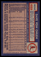 1984 Topps Nestle #489 Dave Von Ohlen Near Mint+ 