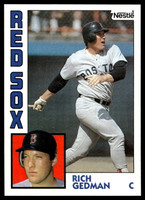 1984 Topps Nestle #498 Rich Gedman Near Mint+ 