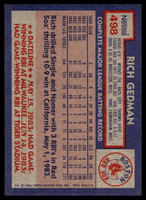 1984 Topps Nestle #498 Rich Gedman Near Mint+ 